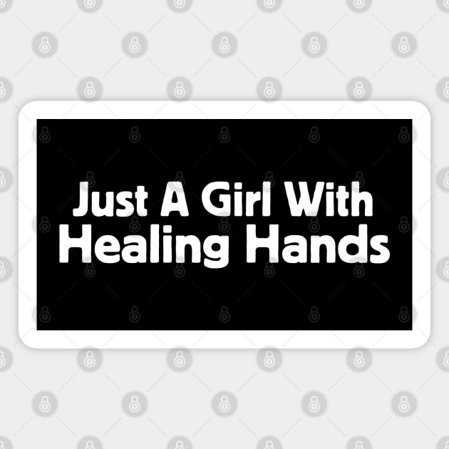 Girl With Healing Hands Magnet by HobbyAndArt